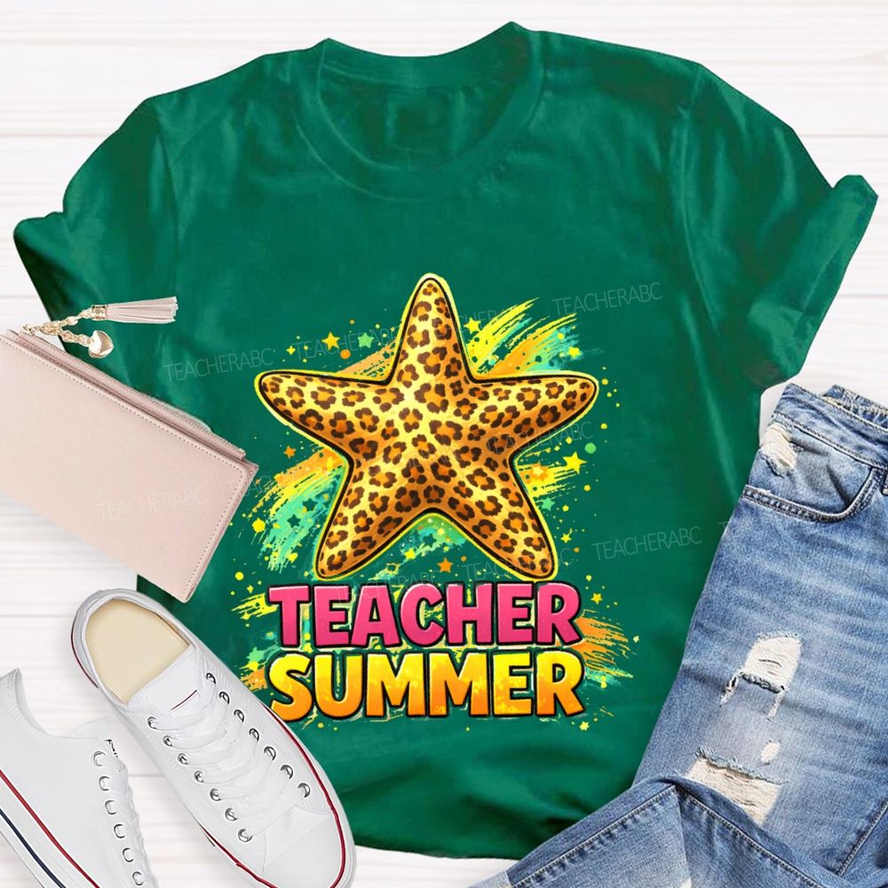 Teacher Summer Starfish  Teacher T-shirt