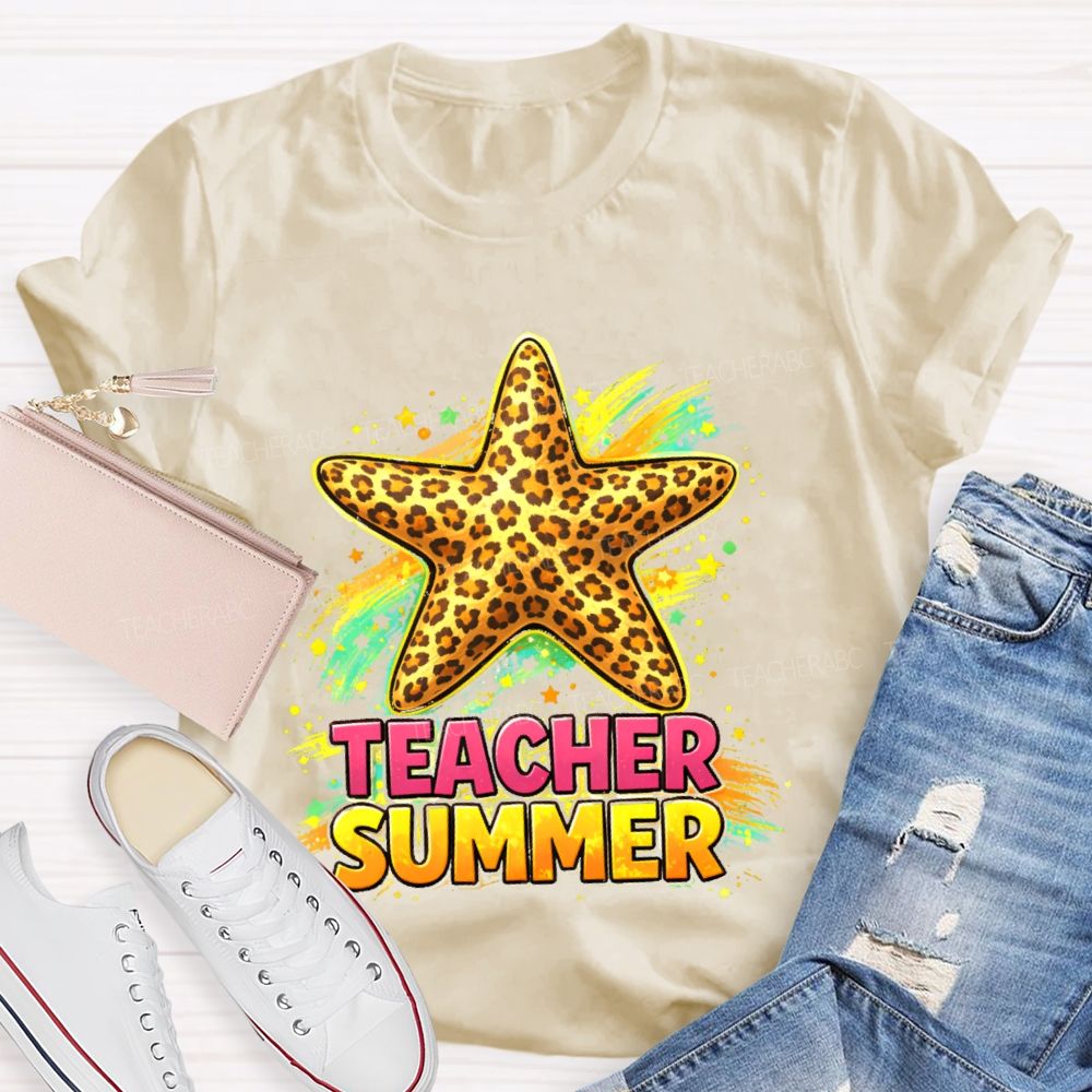 Teacher Summer Starfish  Teacher T-shirt