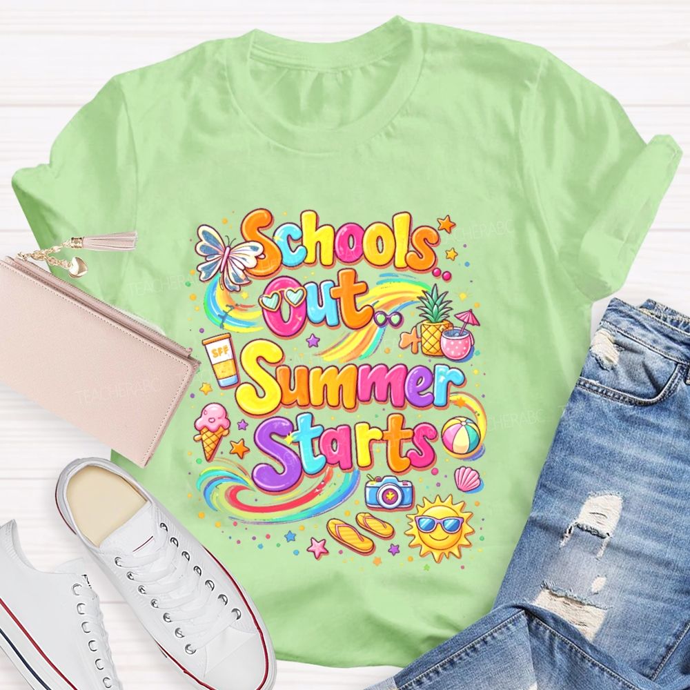 Schools Out Summer Starts  Teacher T-shirt