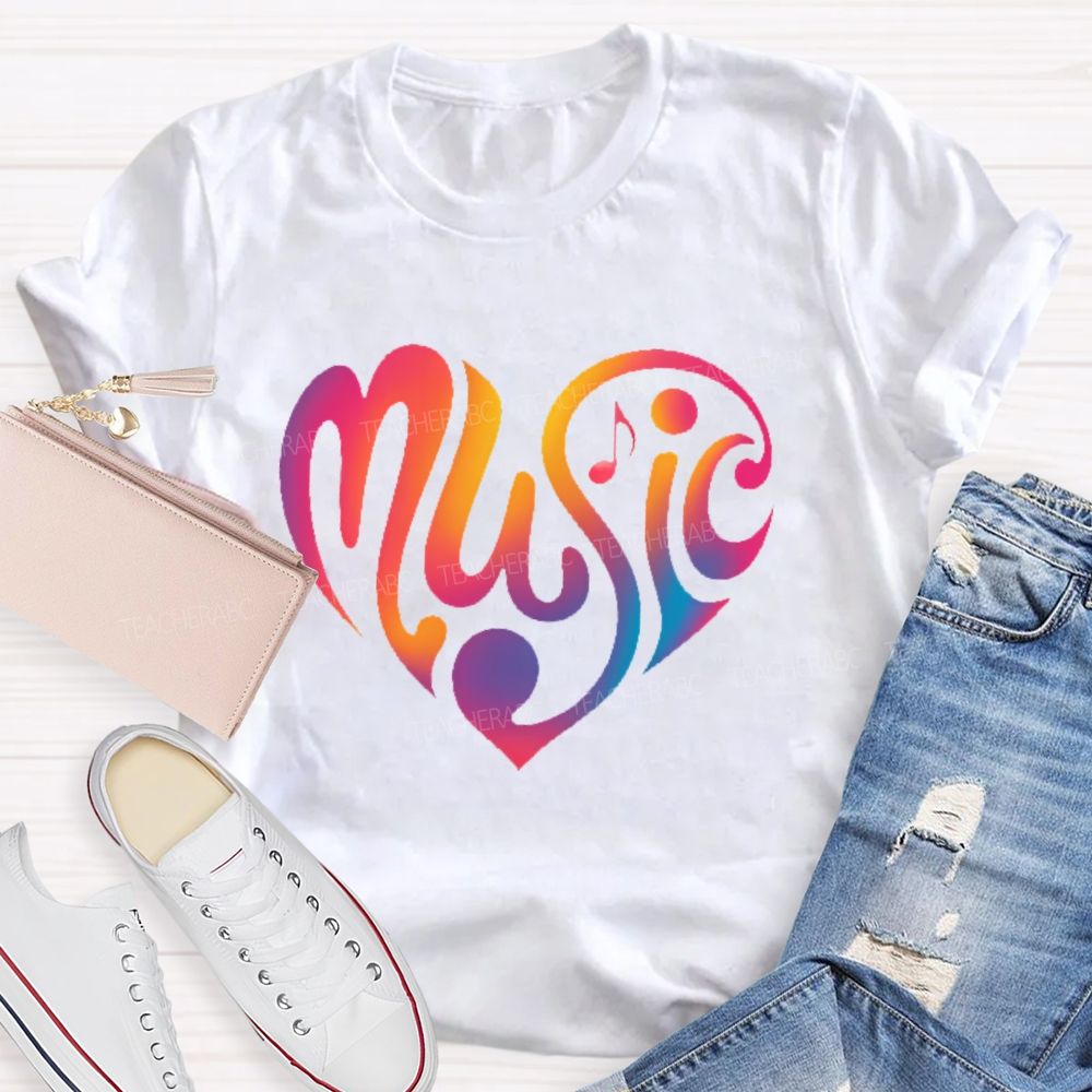 Music Love Letters  Teacher T-shirt