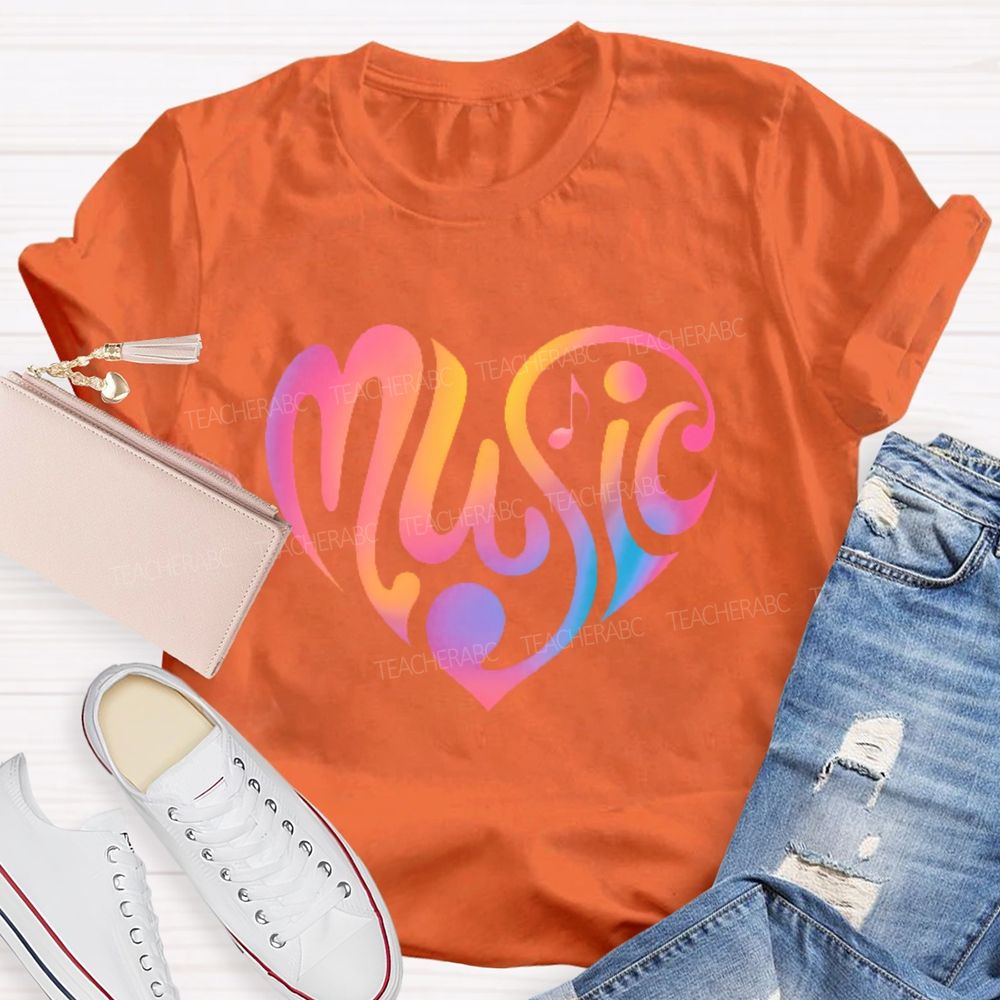Music Love Letters  Teacher T-shirt
