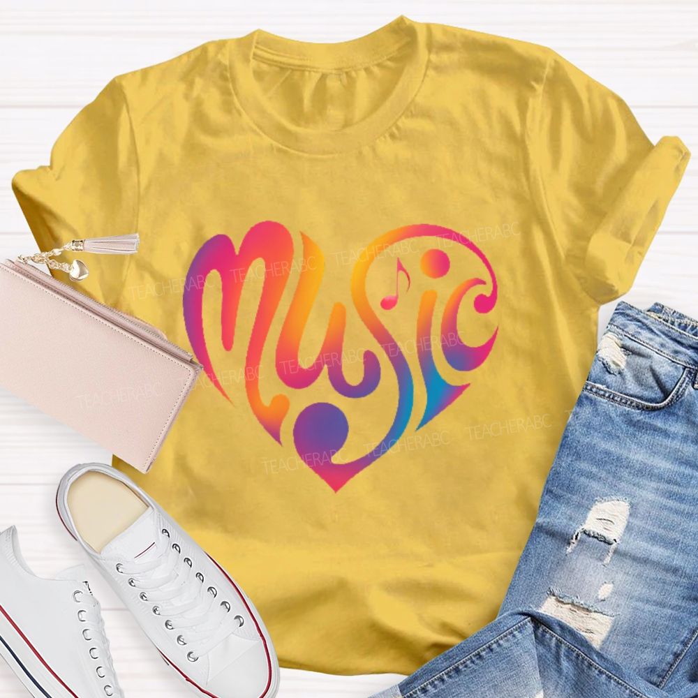 Music Love Letters  Teacher T-shirt