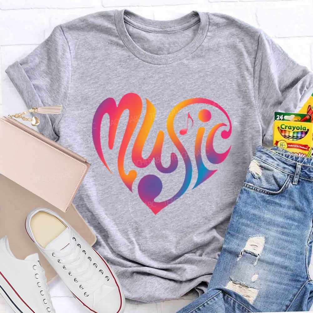 Music Love Letters  Teacher T-shirt