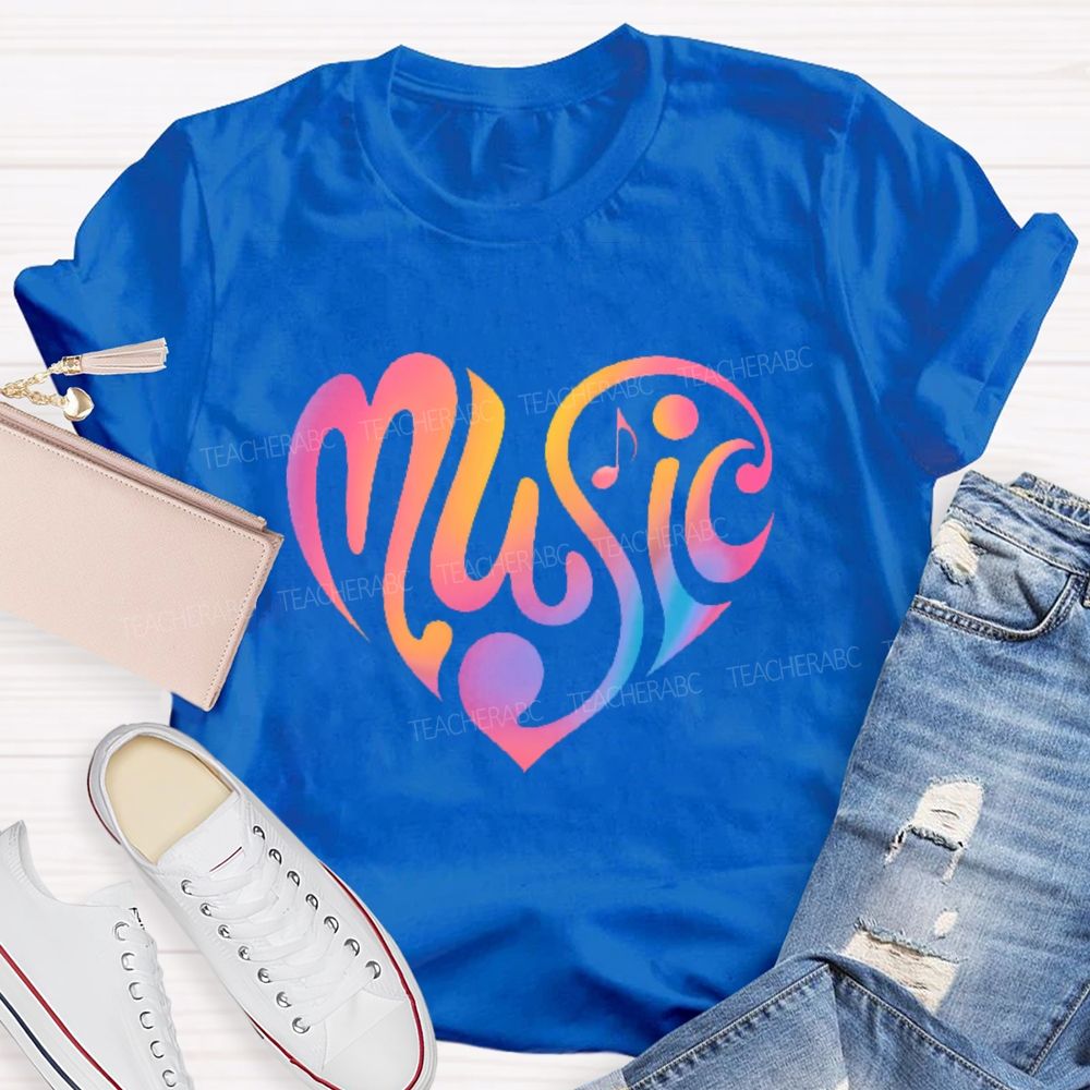 Music Love Letters  Teacher T-shirt