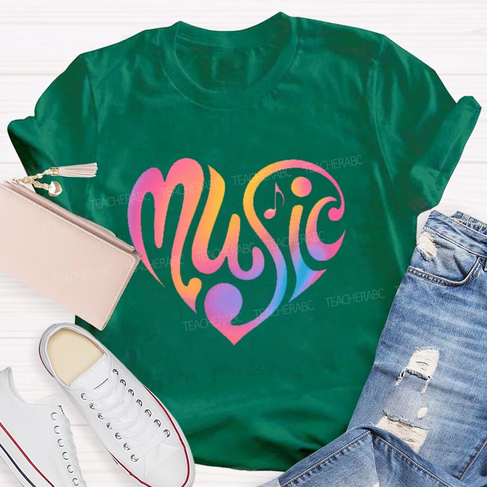 Music Love Letters  Teacher T-shirt