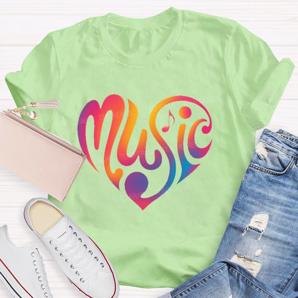 Music Love Letters  Teacher T-shirt