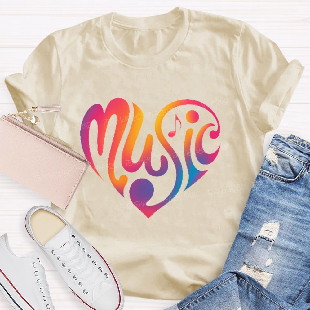 Music Love Letters  Teacher T-shirt