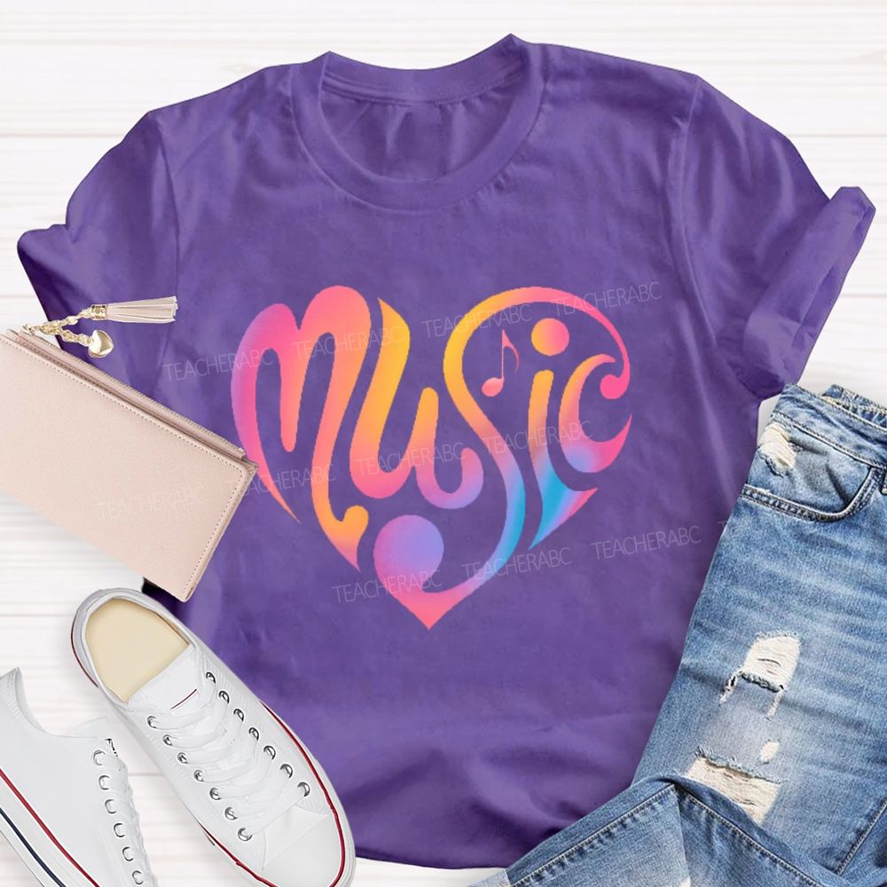 Music Love Letters  Teacher T-shirt