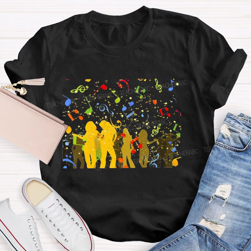 Music Symbols Patterns  Teacher T-shirt