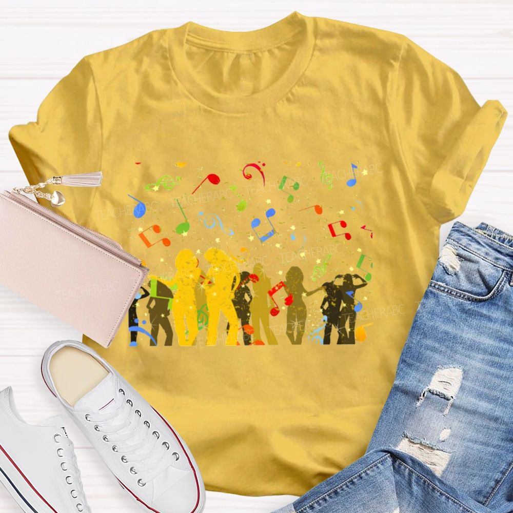 Music Symbols Patterns  Teacher T-shirt
