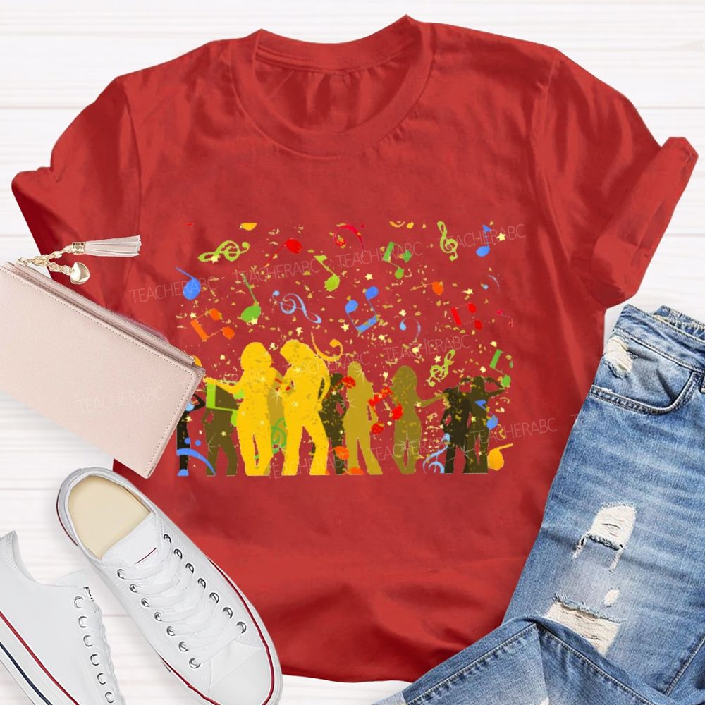 Music Symbols Patterns  Teacher T-shirt