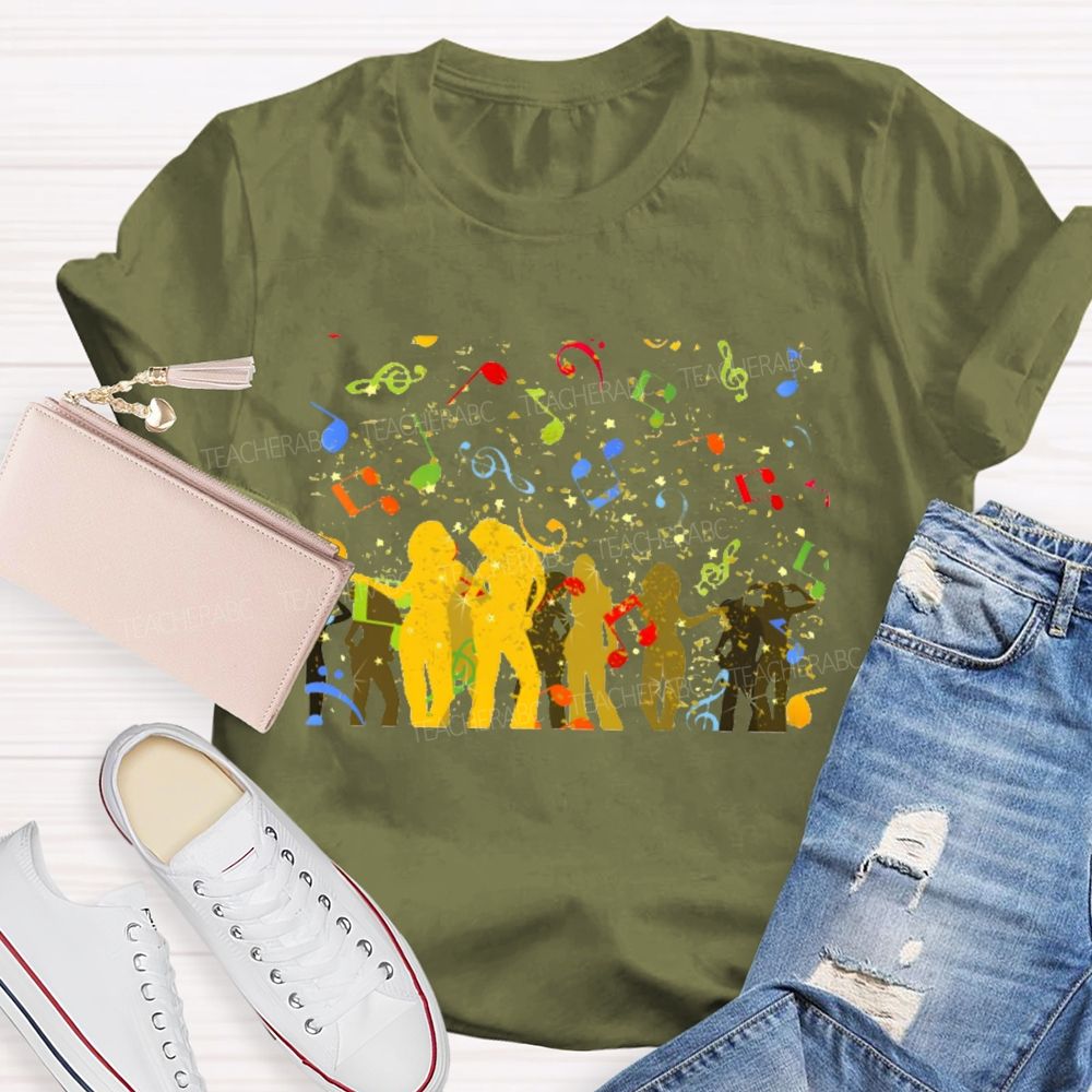Music Symbols Patterns  Teacher T-shirt