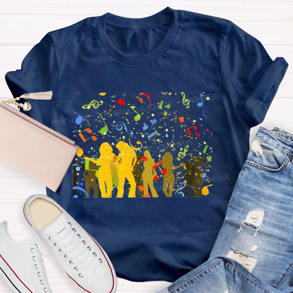 Music Symbols Patterns  Teacher T-shirt
