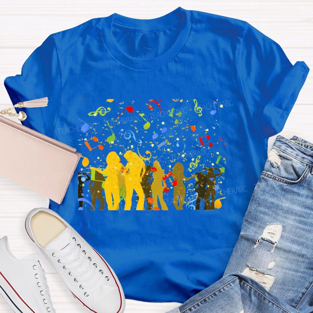 Music Symbols Patterns  Teacher T-shirt