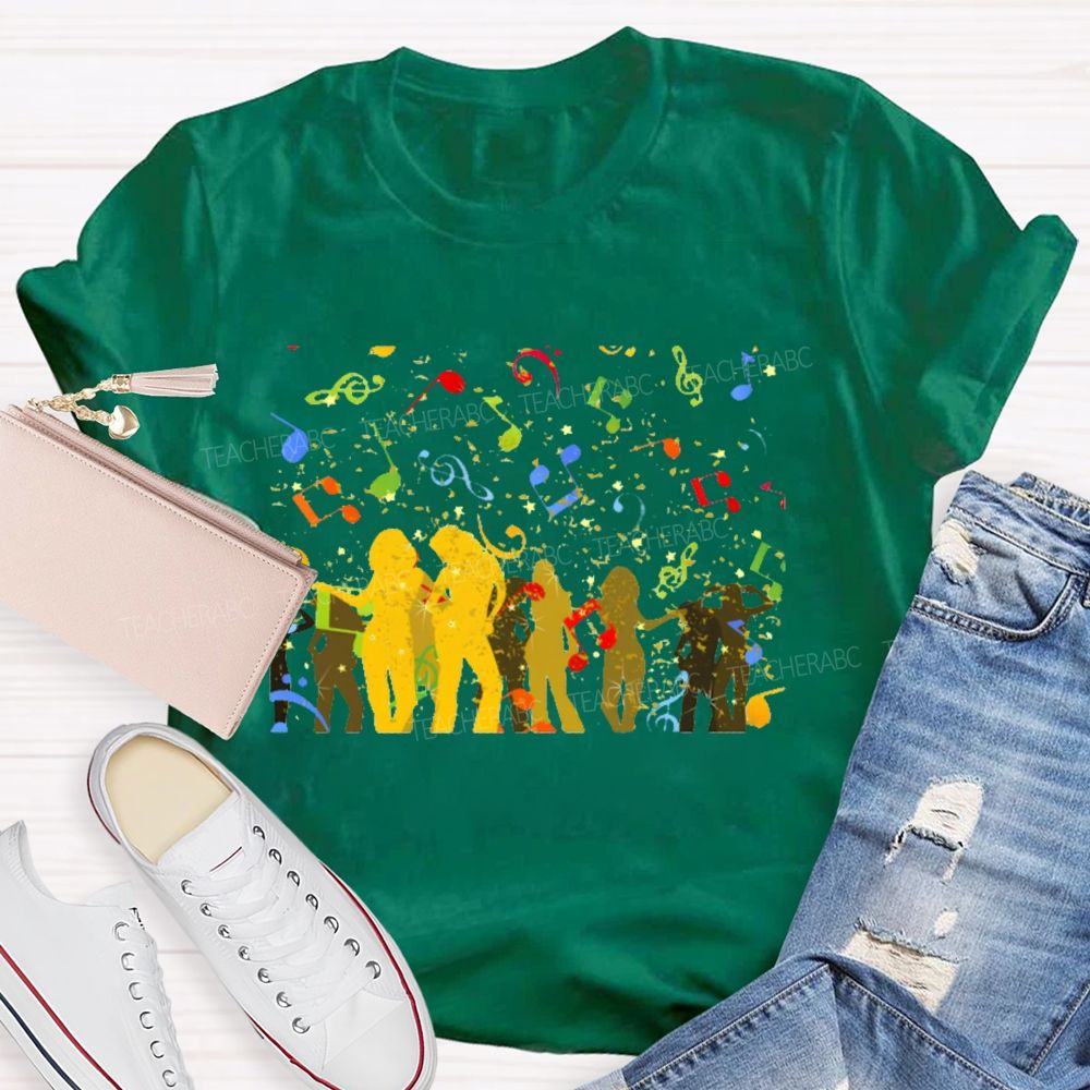 Music Symbols Patterns  Teacher T-shirt