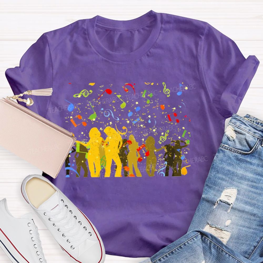 Music Symbols Patterns  Teacher T-shirt