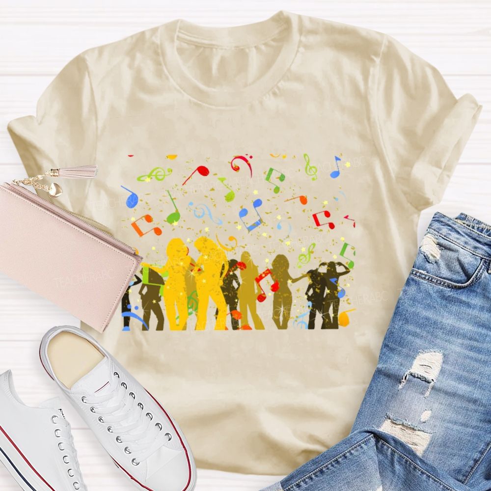 Music Symbols Patterns  Teacher T-shirt
