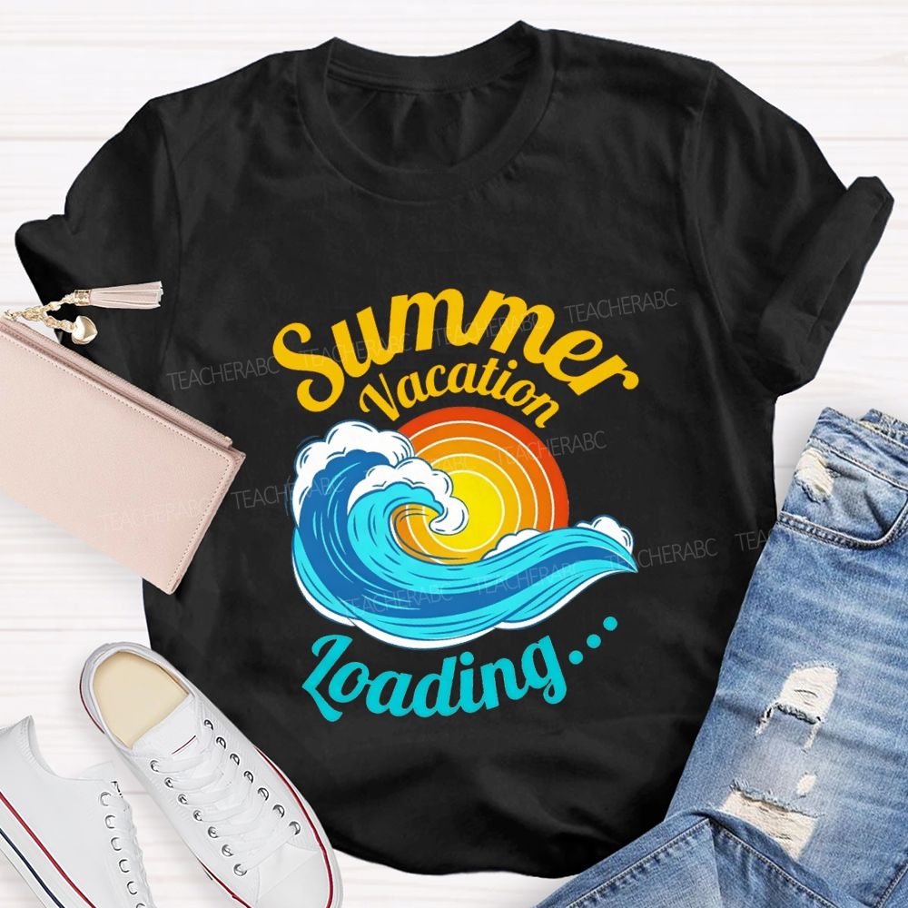 Summer Vacation Loading Teacher T-shirt
