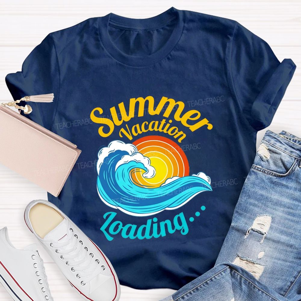 Summer Vacation Loading Teacher T-shirt