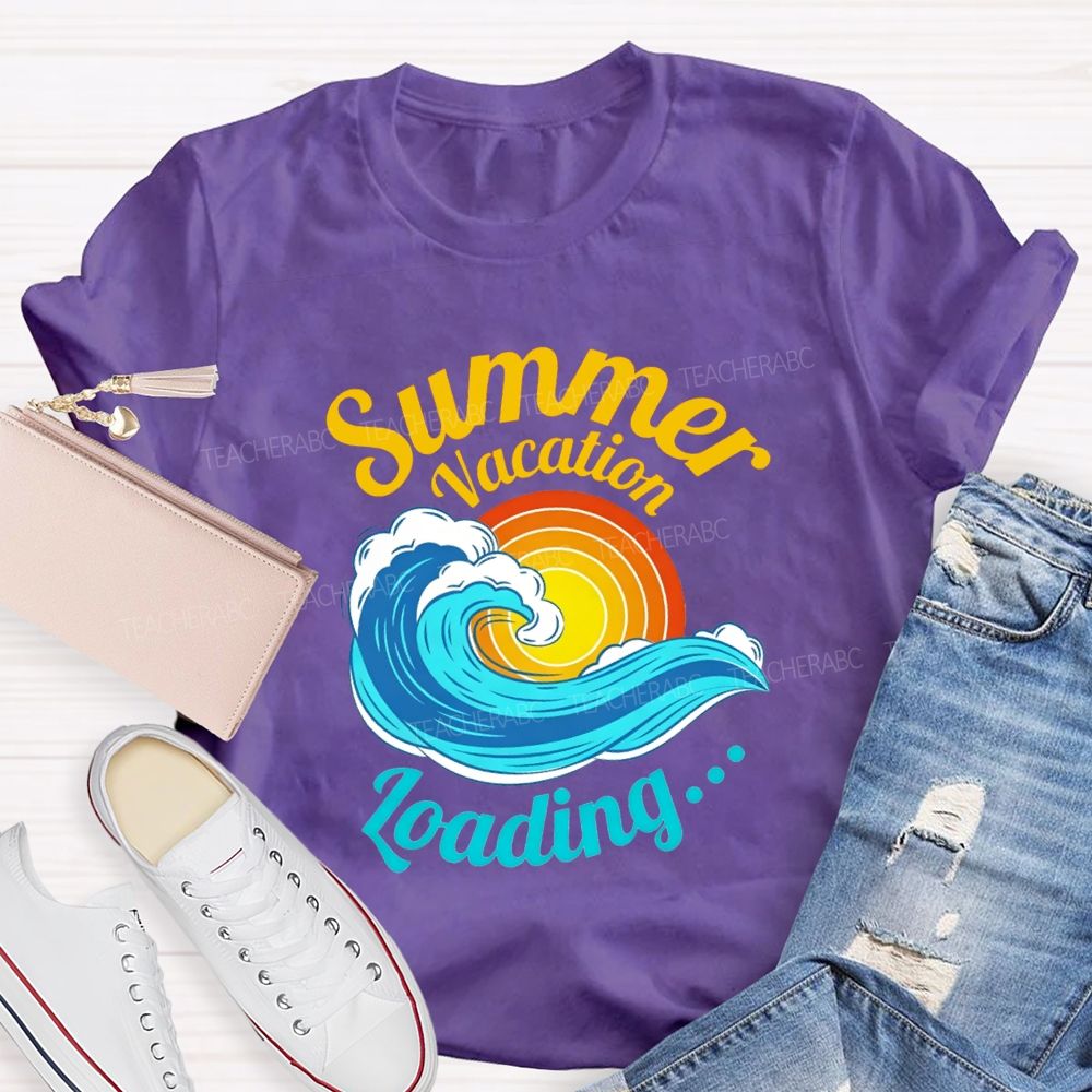 Summer Vacation Loading Teacher T-shirt
