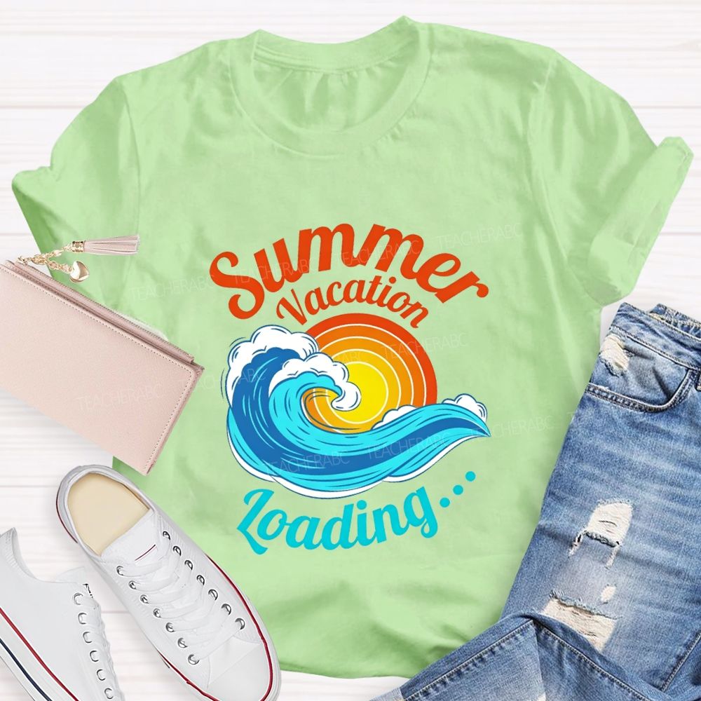 Summer Vacation Loading Teacher T-shirt