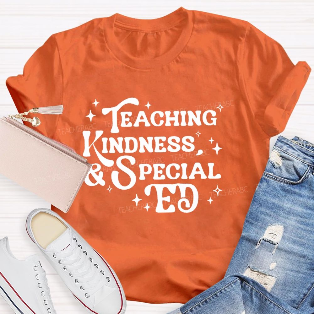 Teaching Kindness & Special Ed   Teacher T-shirt