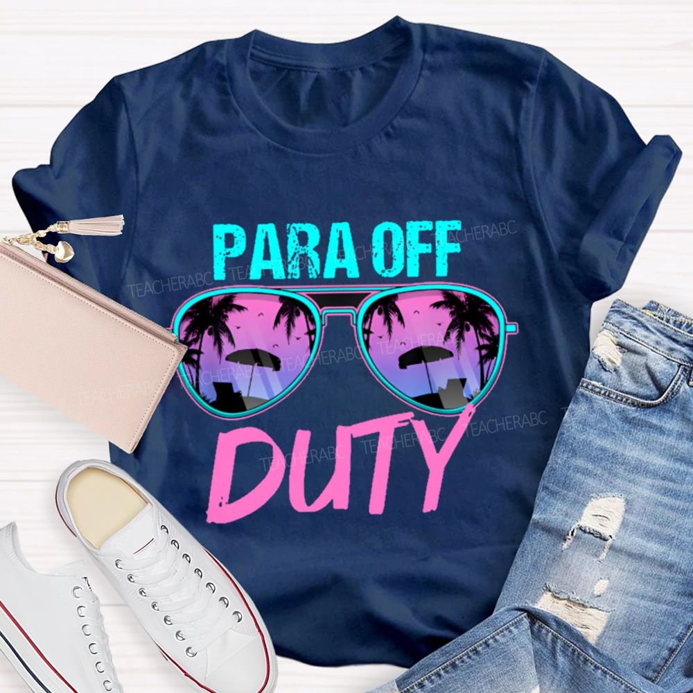 Para Off Duty  Pattern  Teacher T-shirt