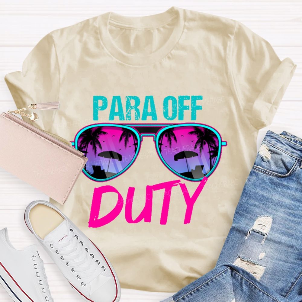 Para Off Duty  Pattern  Teacher T-shirt