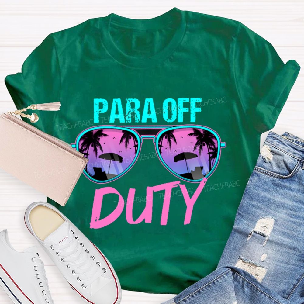 Para Off Duty  Pattern  Teacher T-shirt