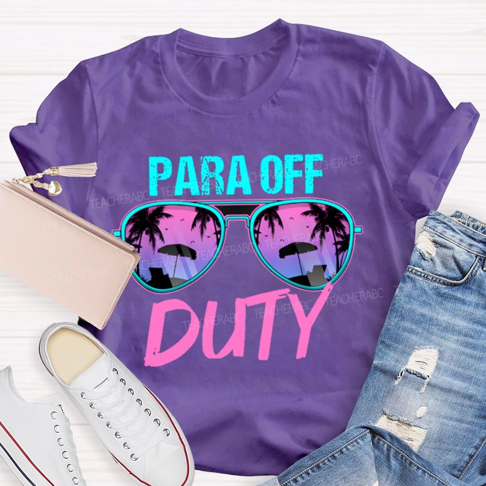 Para Off Duty  Pattern  Teacher T-shirt