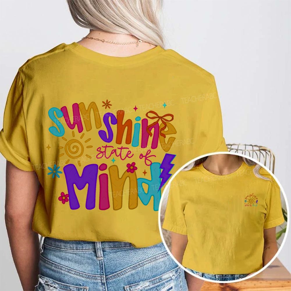 State Of Mind Sunshine Mind Double Printed T-shirt