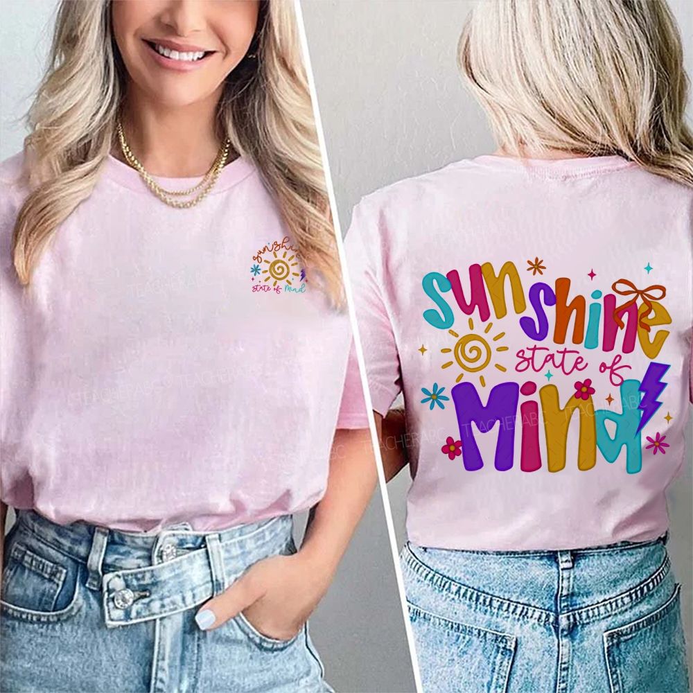State Of Mind Sunshine Mind Double Printed T-shirt