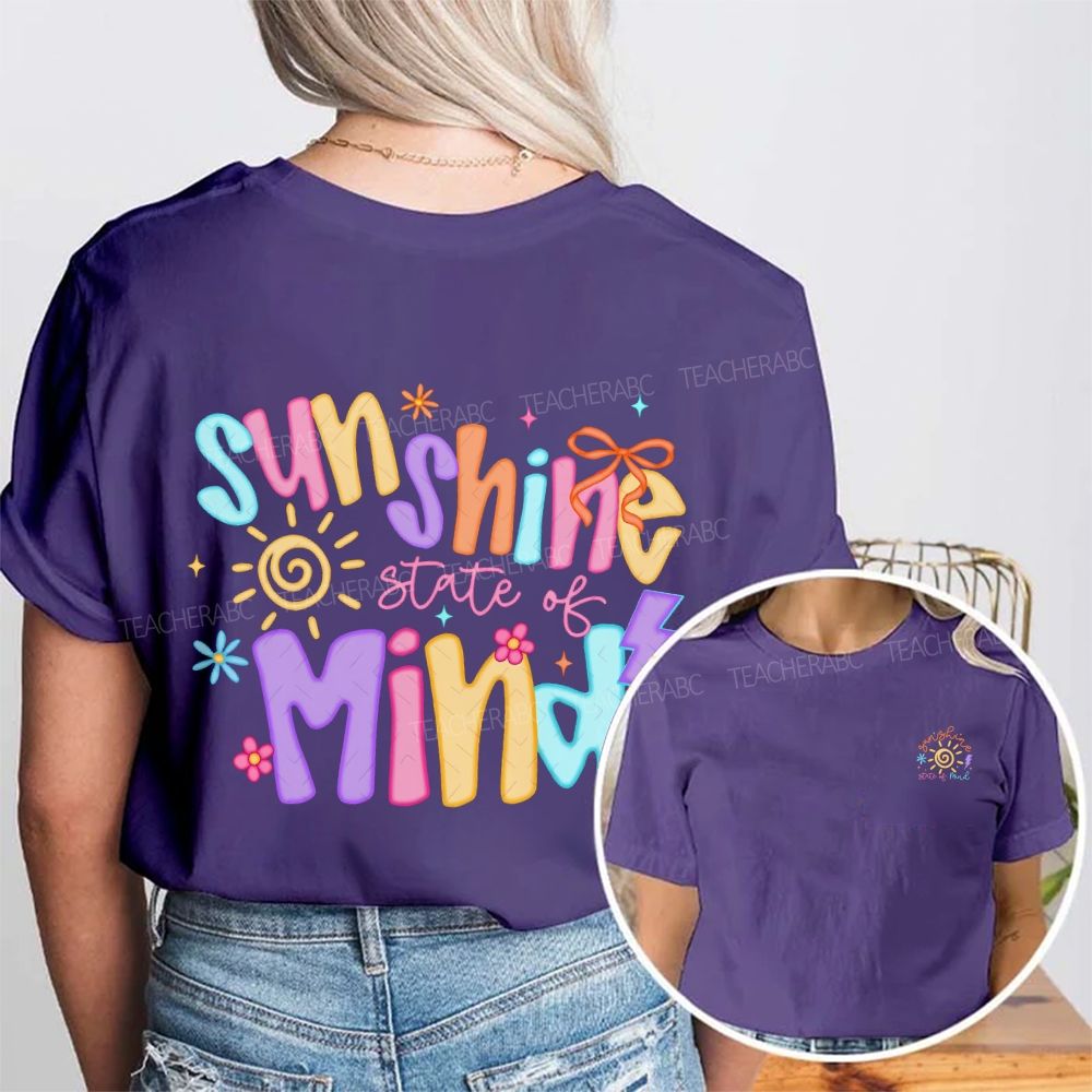 State Of Mind Sunshine Mind Double Printed T-shirt
