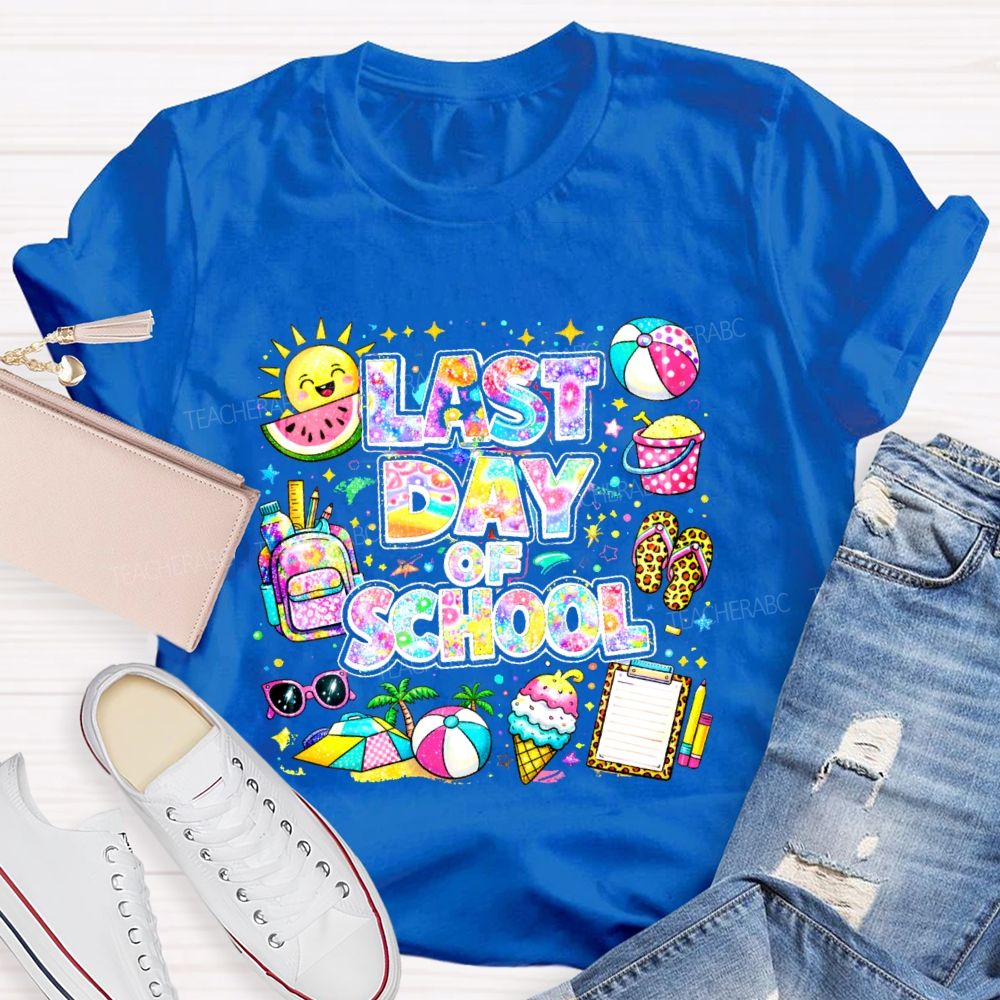Last Day Of School Star Shape  Teacher T-shirt