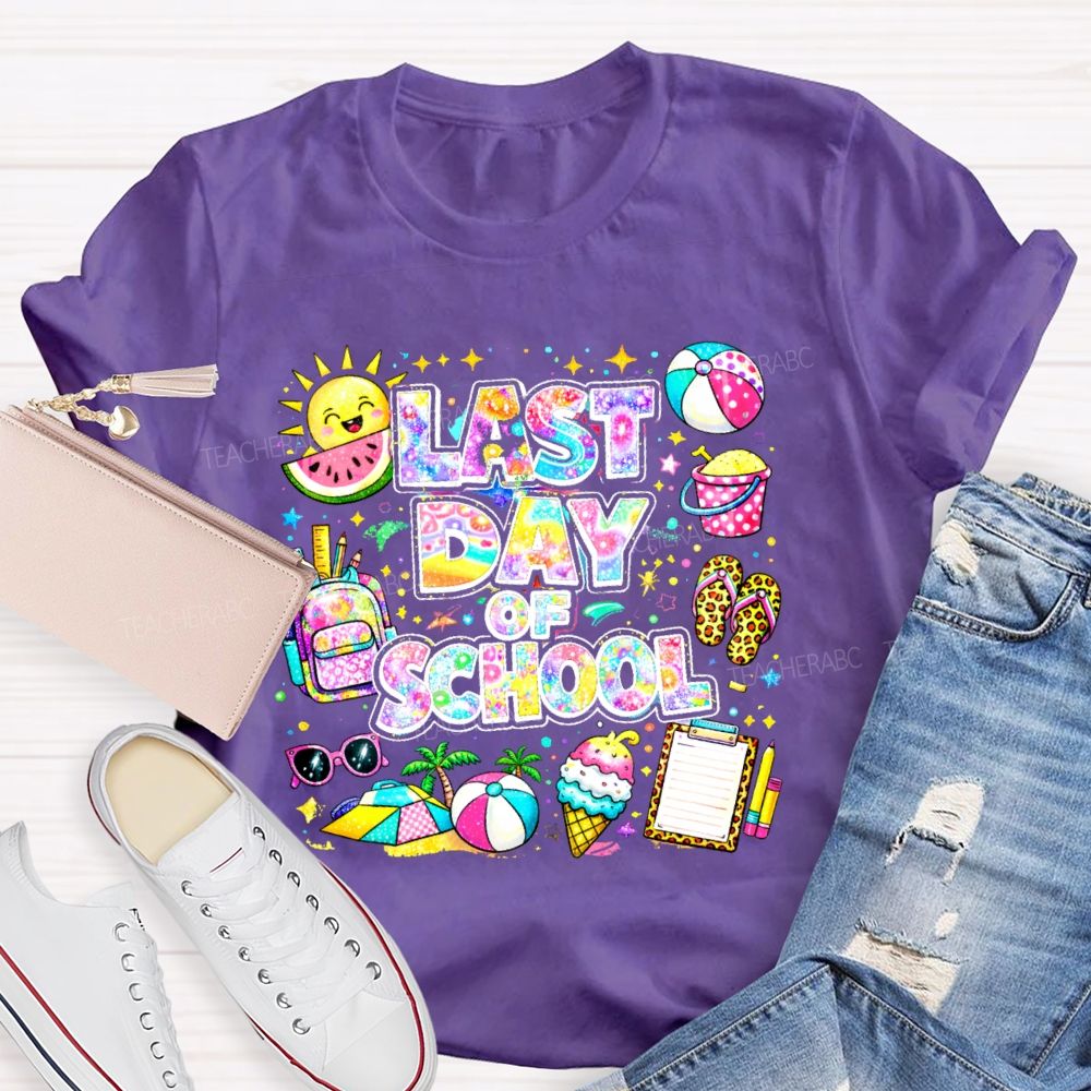 Last Day Of School Star Shape  Teacher T-shirt