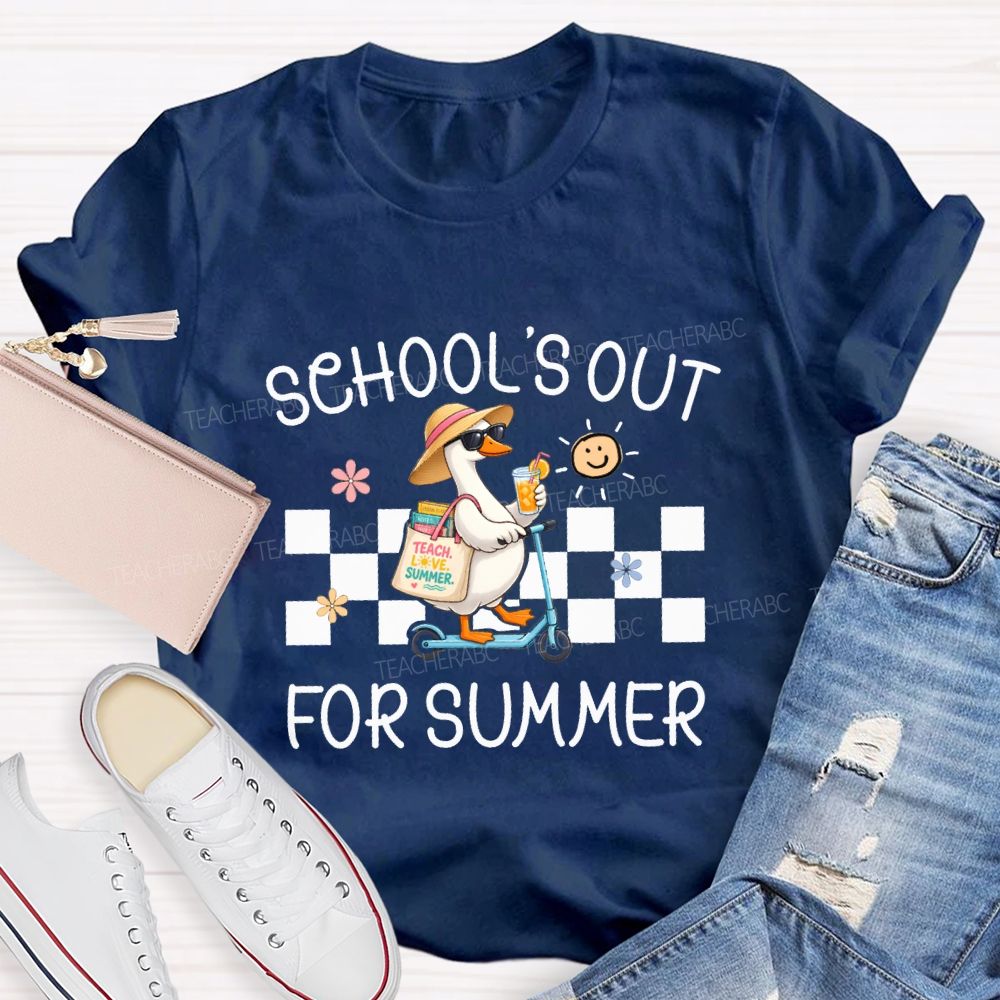 School'S Out For Summer And Teach Love Summer Teacher T-shirt