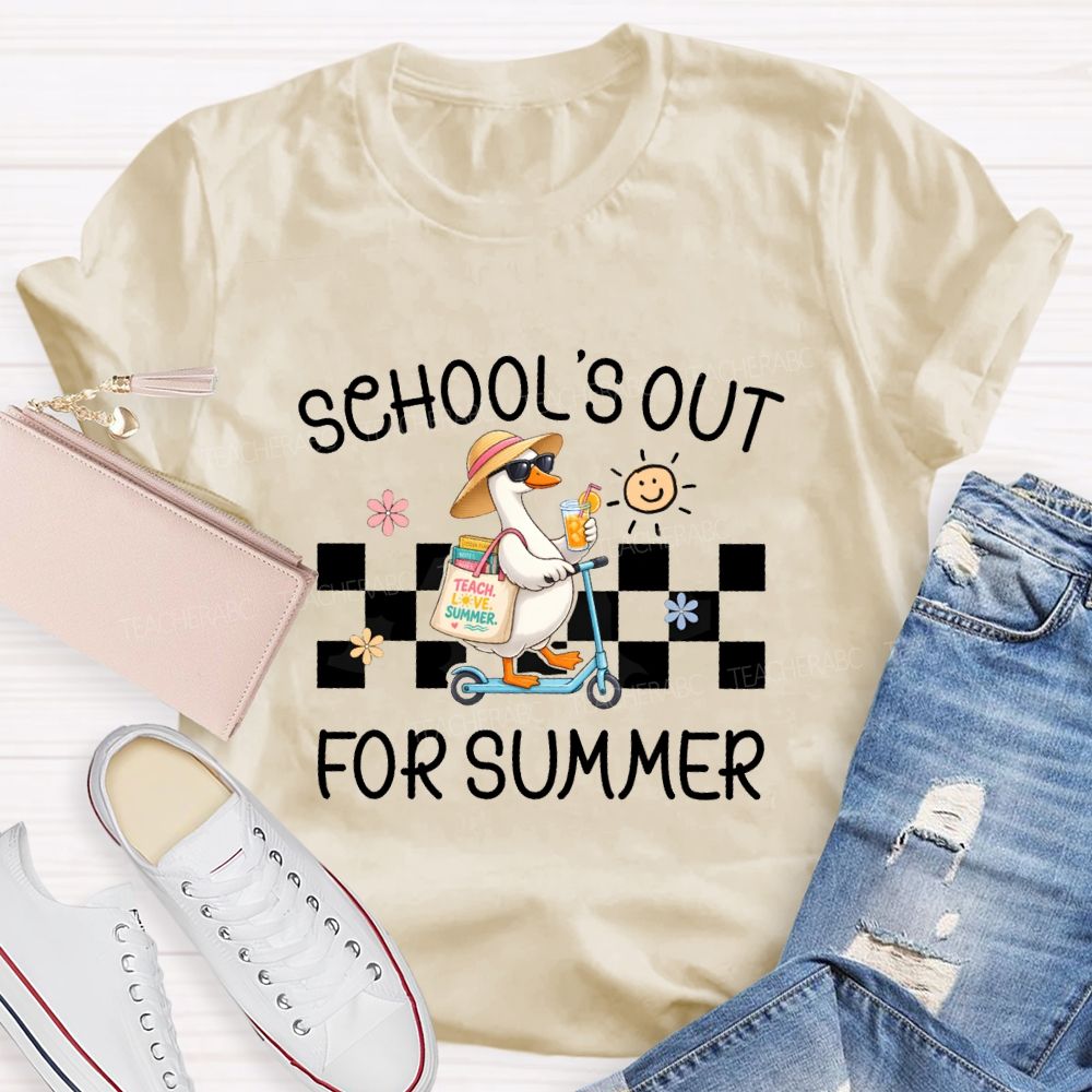 School'S Out For Summer And Teach Love Summer Teacher T-shirt