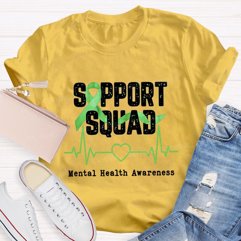 Support Squad Mental Health Awareness Teacher T-shirt