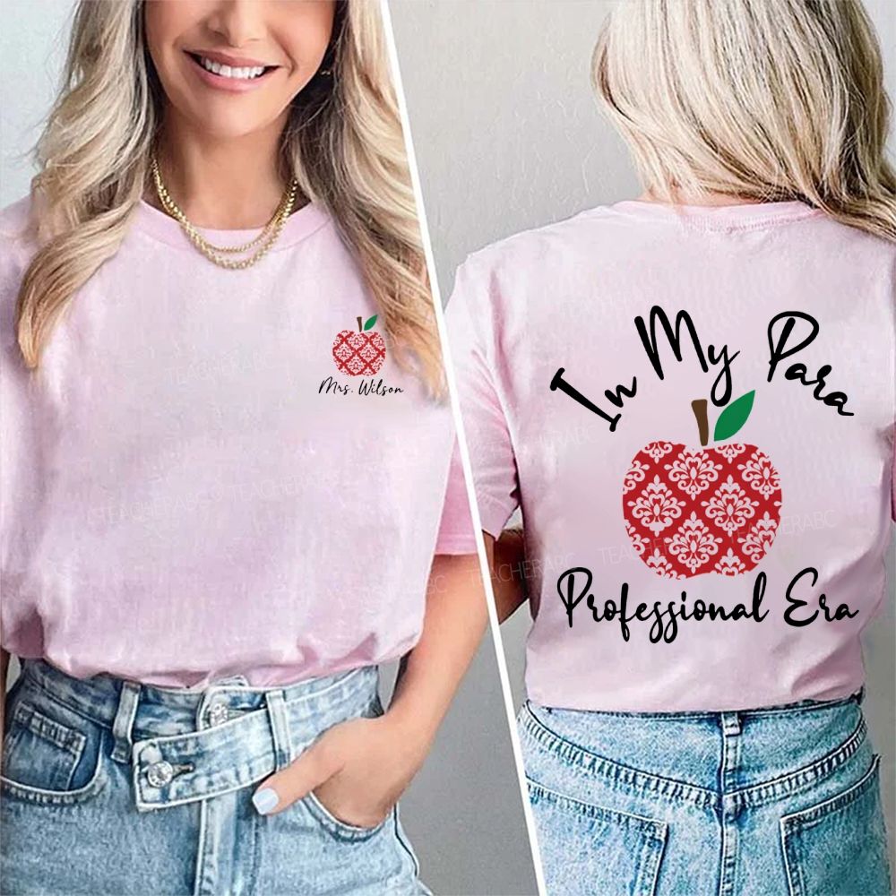 Personalized Name In My Paraprofessional Era Double Printed T-shirt