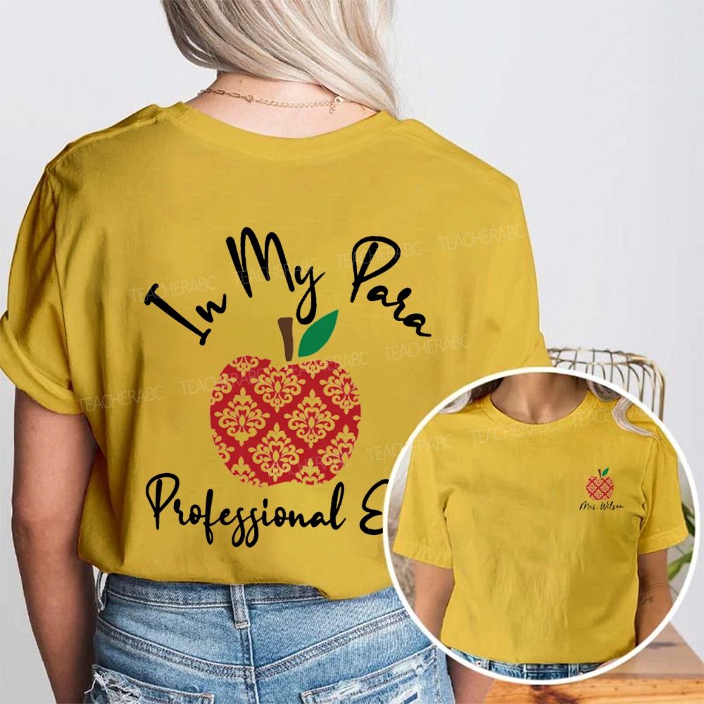 Personalized Name In My Paraprofessional Era Double Printed T-shirt