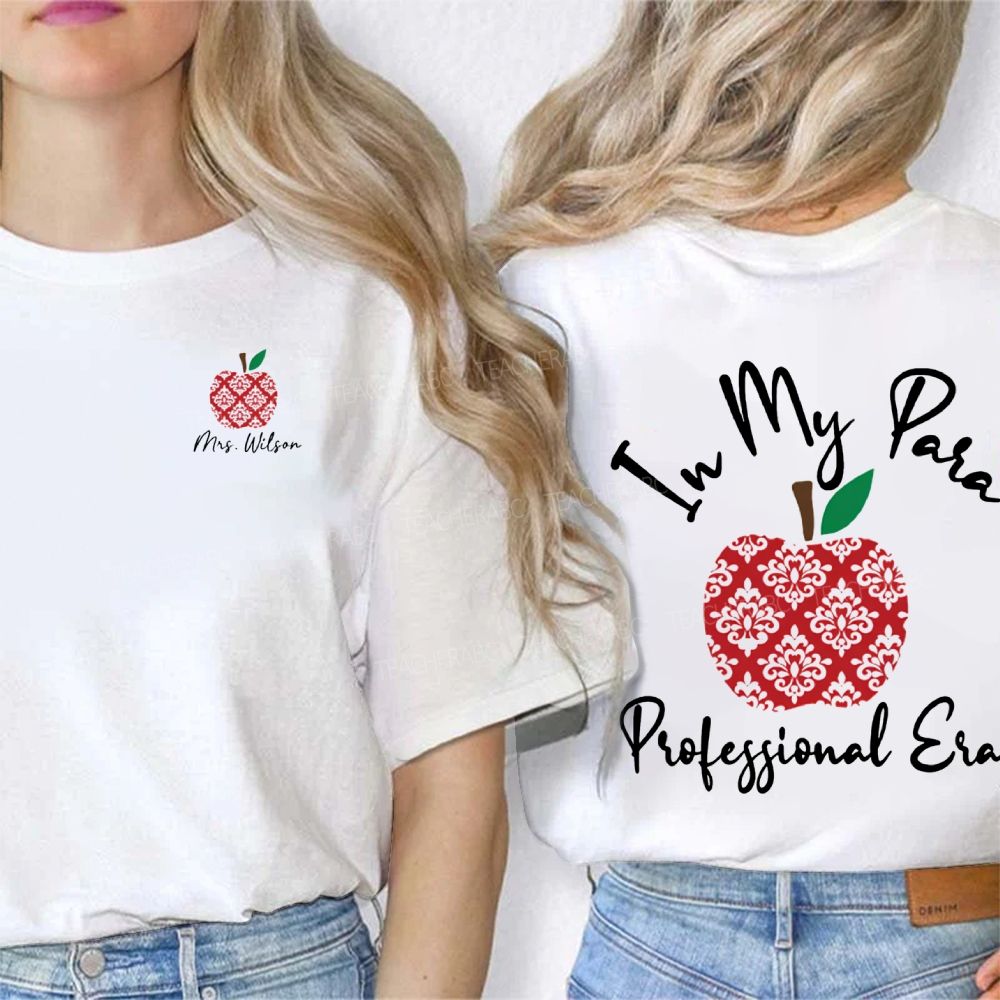 Personalized Name In My Paraprofessional Era Double Printed T-shirt
