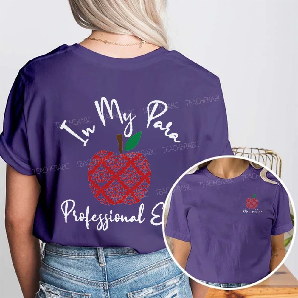 Personalized Name In My Paraprofessional Era Double Printed T-shirt