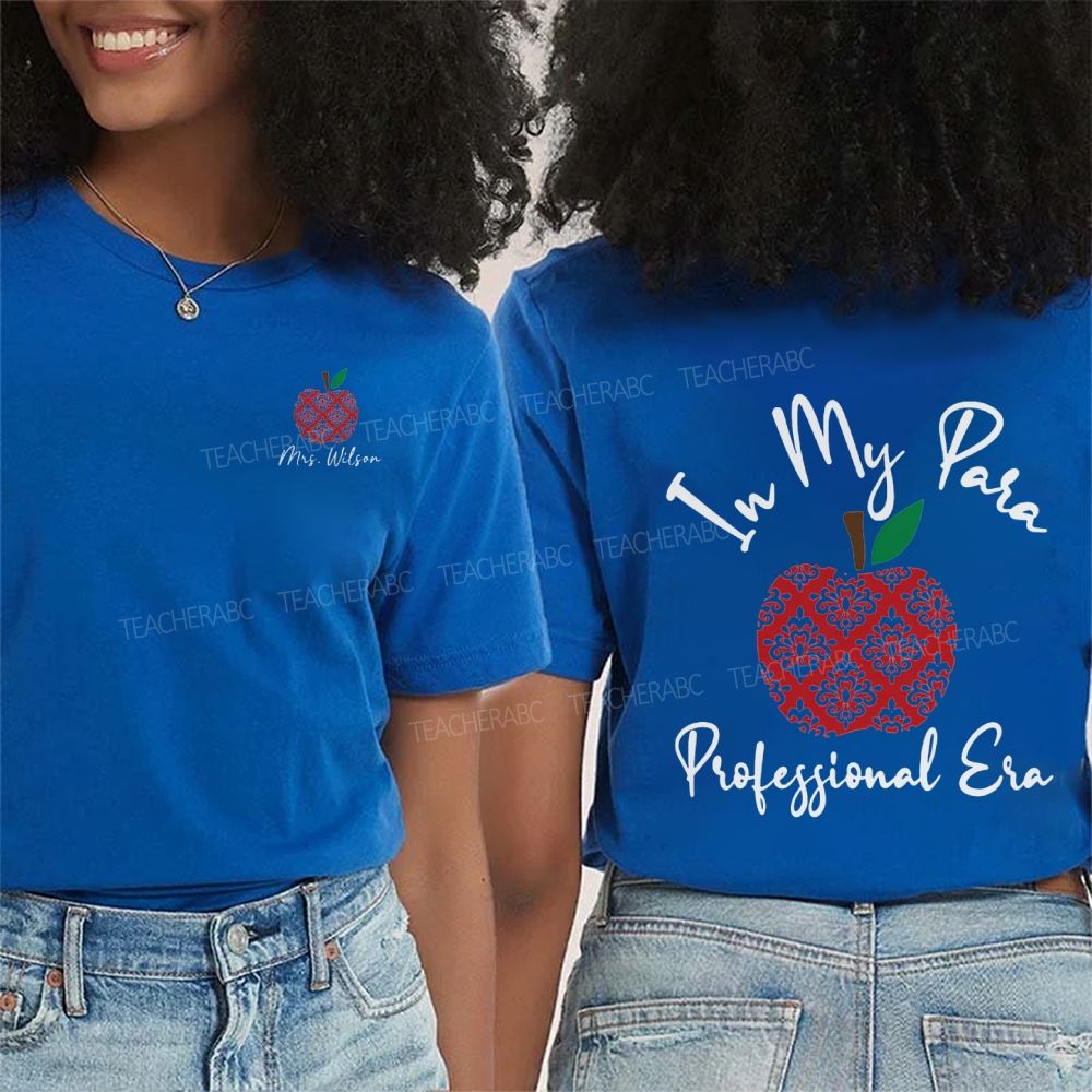Personalized Name In My Paraprofessional Era Double Printed T-shirt