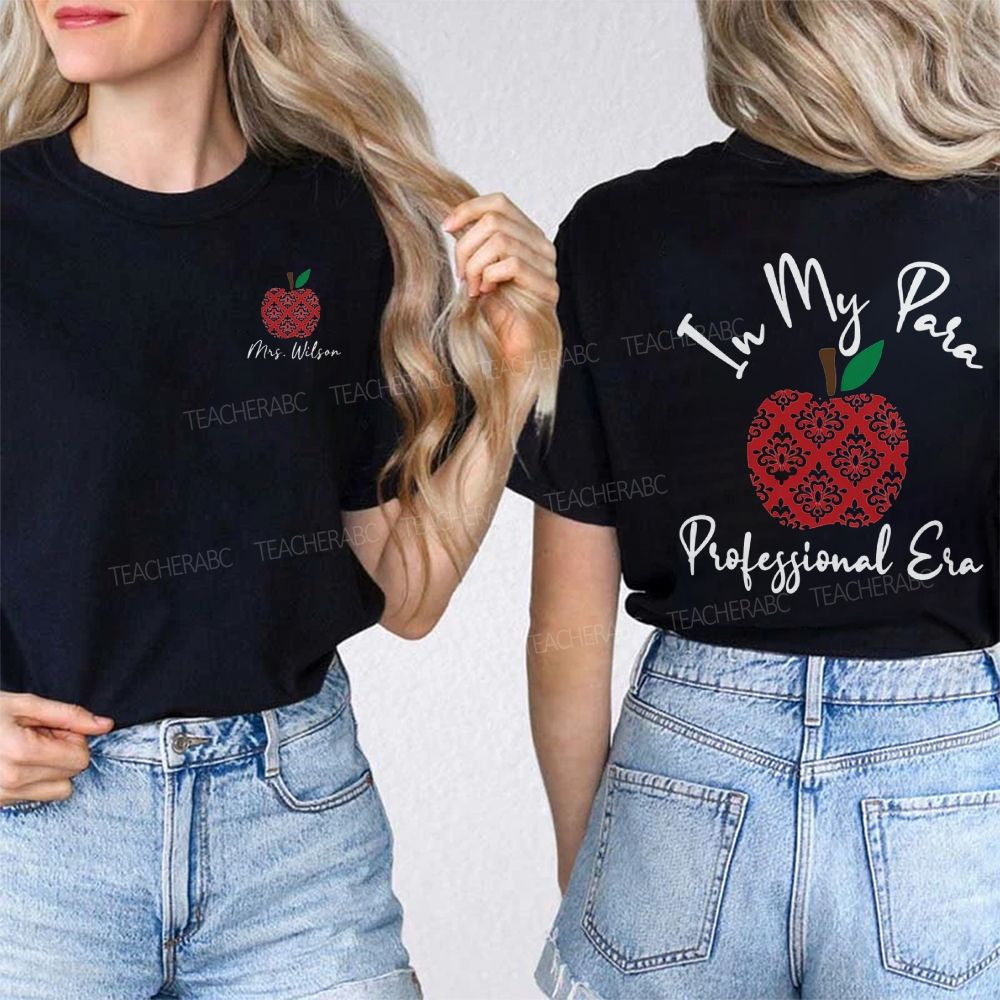 Personalized Name In My Paraprofessional Era Double Printed T-shirt