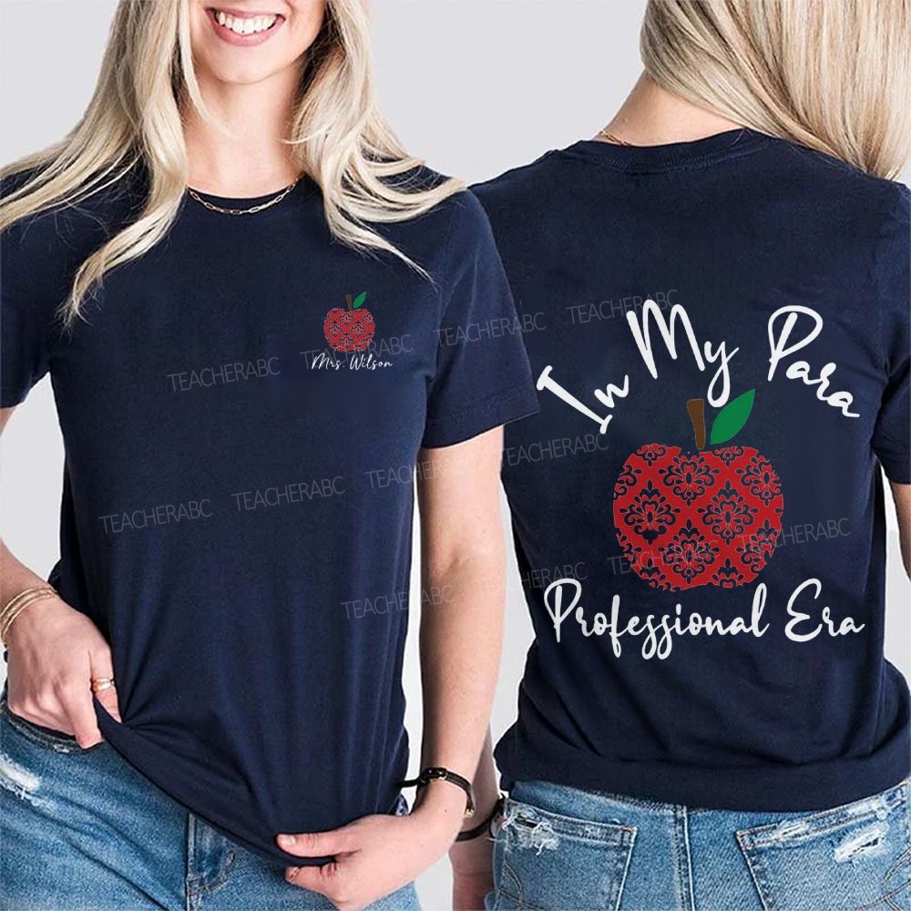Personalized Name In My Paraprofessional Era Double Printed T-shirt