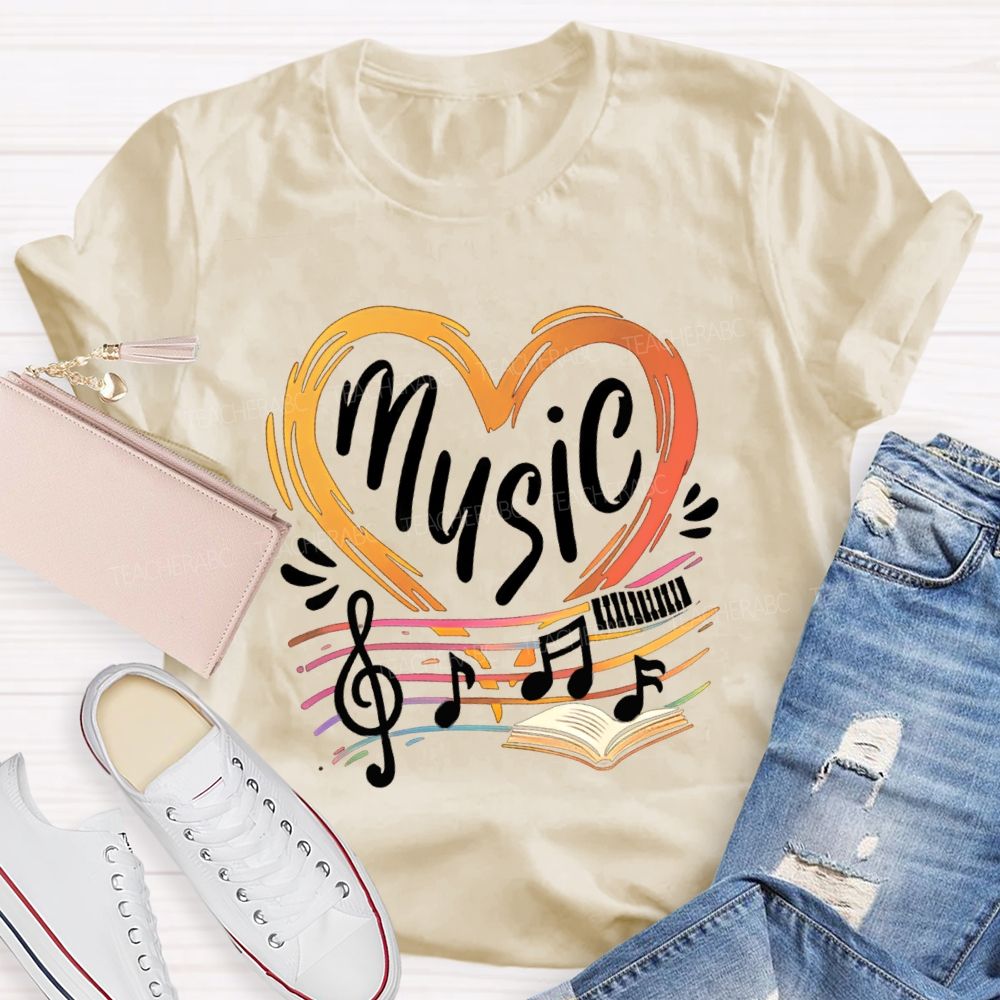 Music With Heart Books Teacher T-Shirt