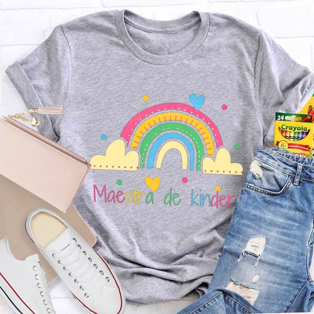Maestra De Kinder Bilingual Teacher T-shirt