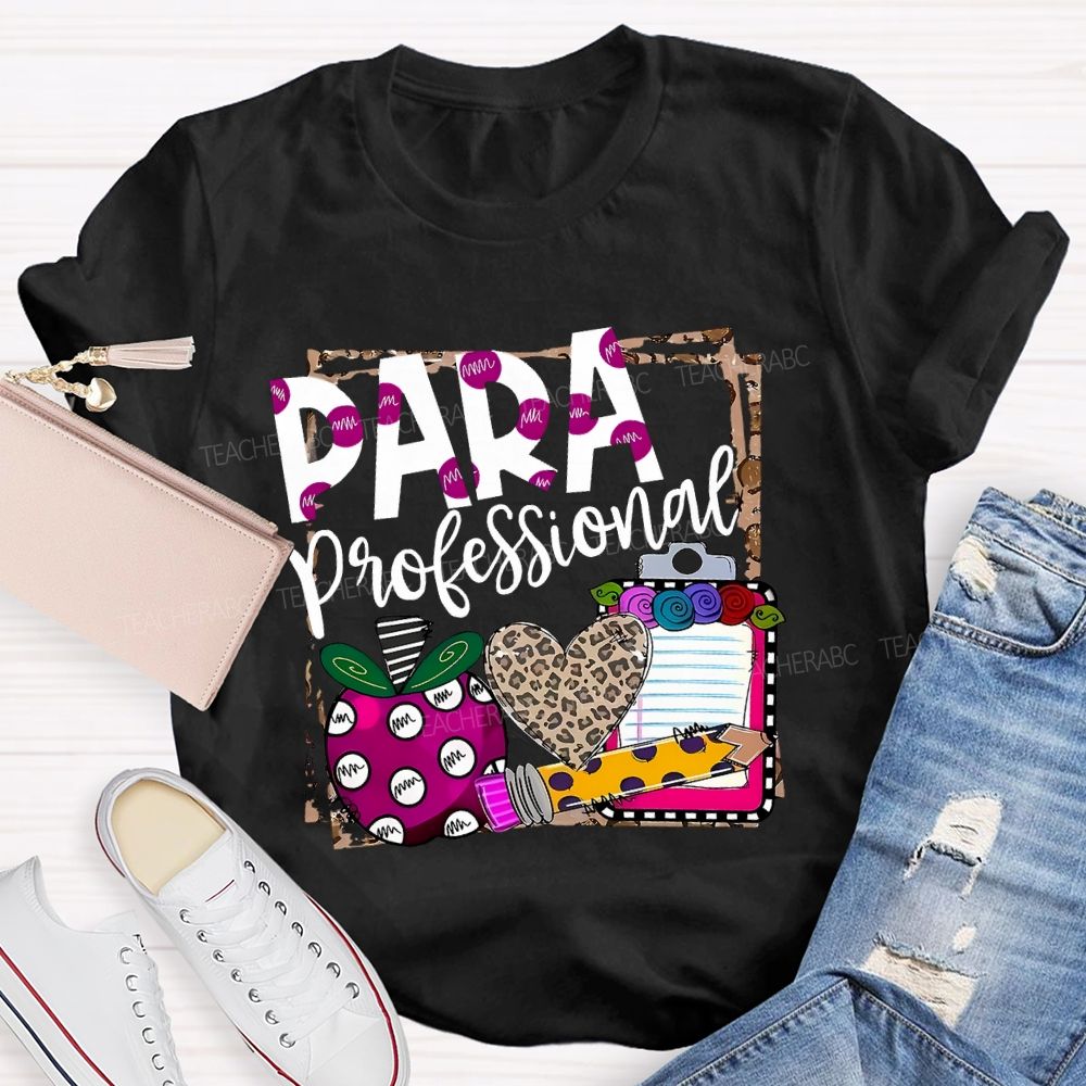 Para Professional   Letters Graphic  Teacher T-shirt