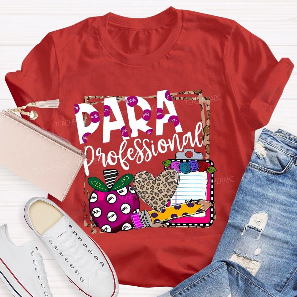 Para Professional   Letters Graphic  Teacher T-shirt