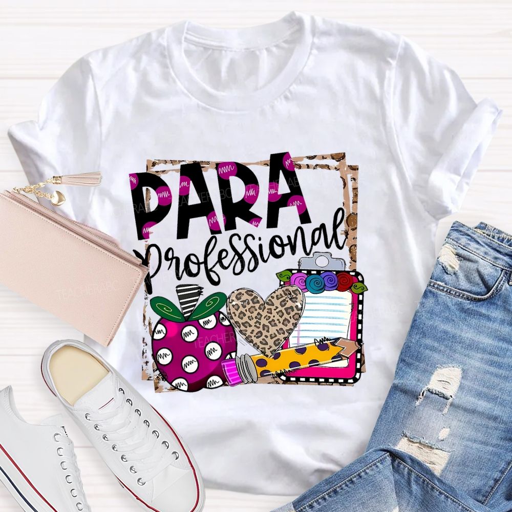 Para Professional   Letters Graphic  Teacher T-shirt